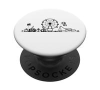 Amusement Park Rides Carrousel Grande Roue Roller Coaster PopSockets PopGrip Adhésif