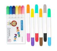 AMUSEPROFI Lot de 12 marqueurs néon de rechange à 2 pointes pour tableau d'écriture, tableau de dessin, plateau d'apprentissage