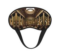 aMuseum Masque de sommeil occultant avec imprimé trésors - Masque contour des yeux, parfait pour les voyages, la méditation et une utilisation nocturne