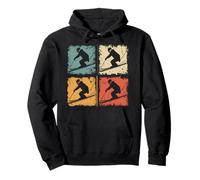 Amusez-Vous Les Jours de Neige et de Ski Vintage pour Les Amoureux de la Neige Sweat à Capuche
