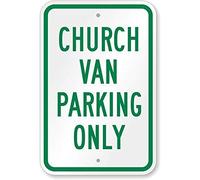 amusFlynnel Chs19 Panneau d'église avec inscription « Church Van Parking Only » 30,5 x 40,6 cm