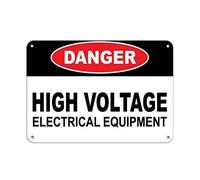 amusFlynnel Panneau d'avertissement en aluminium avec inscription « Danger High Voltage Electrical Equipment Hazard » - 30,5 x 40,6 cm