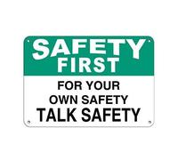 amusFlynnel Panneau d'avertissement « Safety First for Your Own Safety Talk Safety Slogans » - 30,5 x 40,6 cm