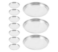 AMUSLESUR 10 Pièces Assiette de Pesée Manipulation Sûre pour Laboratoire en Aluminium Argenté Test D'humidité Précis pour Échantillons de Recherche Scientifique