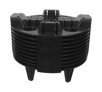 AMUSLESUR 10 Pièces Tapis de Drainage Conique en Plastique Noir pour Pots de Fleurs et Jardinières, Maille Ronde Réutilisable Protection des Racines pour Jardinage Extérieur