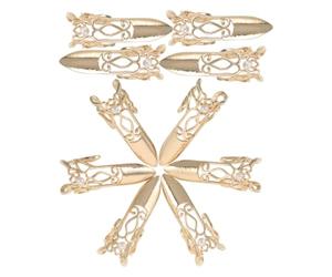 AMUSLESUR 10pcs Bagues Bout des Doigts en Alliage de Zinc, Protection D'ongles Réglable Style Ancien pour Cosplay, Drame et Festivités, Accessoires Ongles Rétro