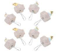 AMUSLESUR 10pcs Jouets à Mâcher pour Petits Animaux en Pierre Volcanique de Fleur, Bloc de Broyage de Dents pour Chinchilla, Lapin et Cochon d'Inde Couleur Aléatoire