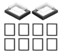 AMUSLESUR 15pcs Couvercles de Protection pour Interrupteur à Bascule en Plastique et Silicone Noir, Retardateur de Flamme, Prévention des Erreurs de Manipulation, pour Usage Extérieur