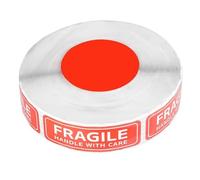 AMUSLESUR 1rouleau Fragile Warning Stickers Adhesive Sign For Safe Packaging And Shipping Large Font Decal Self-adhesive Labels For Household Office Moving Boxes Roll