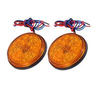 AMUSLESUR 2 pièces Feux de Position Latéraux LED Moto et Camion Réflecteur Converti Lampe LED Éclairage Latéral Pratique et Lot de Jaune