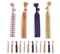 AMUSLESUR 20 Élastiques à Cheveux Noués pour Sport, 20pcs en Tissu, Pression Uniforme, Prévention des Douleurs Cuir Chevelu, pour Matchs de Softball et Jeux en Plein Air
