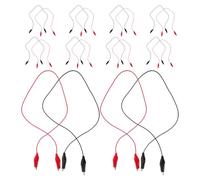 AMUSLESUR 20 Pièces Pinces Crocodile Double Tête avec Isolation Pvc, Conductivité Fiable en Cuivre et Fer Nickelé, pour Fils Fins et Petits Terminaux, pour Prototypage Électronique