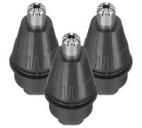 AMUSLESUR 3pcs Têtes de Tondeuse à Poils de Nez Remplaçables en Acier et Abs, Lavables pour Tout le Corps, Accessoires Noirs pour Coupe-poils Homme Pratique