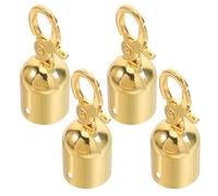 AMUSLESUR 4 pièces Stopper de Corde Alliage Aluminium avec Crochet Embout de Cordon pour Garde-corps et Barrière Accueil Lot de Finition Titane Petit Modèle