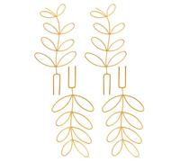 AMUSLESUR 4 Pièces Support de Plante Grimpante pour Pots Structure Stable à Base Unique et Anneaux Multicouches en Fer Finition Mate Forme Feuille pour Intérieur et Bureaux