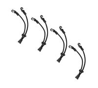 AMUSLESUR 4pcs Cordon de Masque en Nylon Noir Confortable et Doux Peau, Prolongateur Réglable Anti-pression pour Sortie et Sport
