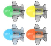 AMUSLESUR 4pcs Taille-crayons Mini en Plastique D'avion, Aiguisoir Pratique et Facile à Transporter pour Crayons, Rentrée Scolaire Couleur Aléatoire