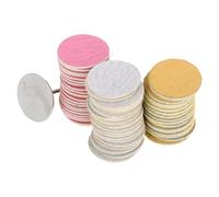AMUSLESUR 60 Disques Abrasifs Autocollants 25 Mm avec Foret à Ongles en Acier Inoxydable pour Lime à Forer Portable, pour Enlever Callosités à Domicile Voyage