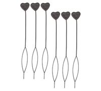 AMUSLESUR 6pcs Outils de Coiffure en Plastique Noir de Cœur pour Tressage Rapide et Stylisme Facile des Cheveux pour Femmes Débutantes