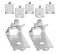 AMUSLESUR 7 Pièces Supports de Tablette en Acier Inoxydable Argenté pour Étagères de Congélateur Finition Lisse et Installation Facile, pour Réparations et Réorganisation