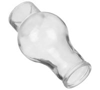 AMUSLESUR Abat-jour en Verre Transparent pour Lampe à Pétrole Vintage Cheminée Résistante au Vent Diamètre Moyen Remplacement pour Lampe à Huile Couvercle en Verre Robuste Usage Intérieur