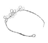 AMUSLESUR Accessoire Facile à Plier et Assembler Serrage-tête Grand Cercle Unique en Fer Argenté pour Fêtes et Cosplay Vintage