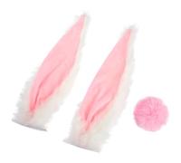 AMUSLESUR Accessoires Oreilles Lapin en Peluche pour Casque de Moto et Vélo Électrique Décoration Amovible Adaptée aux Garçon et Filles et Adultes pour Fêtes