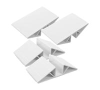 AMUSLESUR Accessoires pour Pieds de Barrière de Sécurité Bébé Blanc en Plastique, 4pcs, Résistants la Déformation et Renforçant la Stabilité pour Barrières en Bois et Portails Garçon