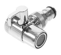 AMUSLESUR Adaptateur de Robinet en Cuivre Poignée de Commutation Lisse, Raccord 1/2 Pouce pour Évier et Lave-linge, Répartiteur de Conduite D'eau Argenté Solide