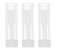 AMUSLESUR Applicateur de et Tube de Rangement Transparent en Silicone Blanc, Tige Souple 3 Sets Yeux pour Port de Lentilles en Voyage