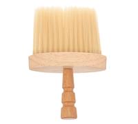 AMUSLESUR Balai à Cou Coiffeur en Bois Beige Léger pour Barbe Masculine, Brosse à Raser Pratique et Élégante, Accessoire de Coiffure pour Salon et Usage Personnel