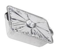 AMUSLESUR Barquette Aluminium avec Couvercle 2500ml pour Cuisson et Conservation, Empilable et Pratique, pour Cuisson Four et Repas en Plein Air