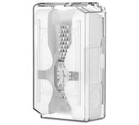 AMUSLESUR Boîte à Montre Transparente en Pet Coussin Intérieur, Étui de Rangement Robuste pour Montre, pour Organisation et Présentation Couvercle Traditionnel