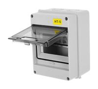 AMUSLESUR Boîte de Distribution Électrique Étanche Blanche Couvercle Transparent pour Disjoncteur, Usage Extérieur, Boîtier Multifonctionnel pour Jardin et Chantier