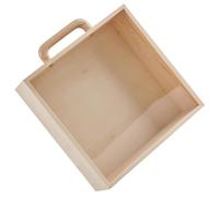 AMUSLESUR Boîte en Bois Transparente pour Emballage Présent à Glissière, Coffret Présent Poignée, Boîte de Rangement Décorative Taille Moyenne et Présentation Élégante pour Bijoux
