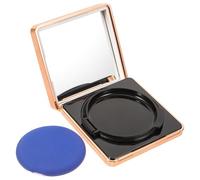 AMUSLESUR Boîtier de Fond de Teint Vide avec Houppette en Mousse Blanche, Design Magnétique en Plastique, Résistant et Portable pour Maquillage DIY et Utilisation en Extérieur
