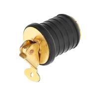 AMUSLESUR Bouchon de Vidange pour Bateau en Laiton et Caoutchouc Noir, Portable et Étanche, Accessoire pour Kayak et Barque de Sport Nautique