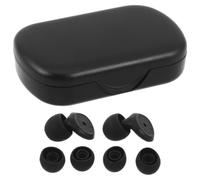 AMUSLESUR Bouchons D'oreilles en Silicone Souple Noirs avec Confort Portable, Forme Arquée, pour Concerts et Ronflements, Adaptés aux Dormeurs Côté