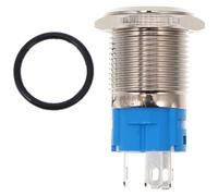 AMUSLESUR Bouton Poussoir Étanche avec Voyant Lumineux LED Interrupteur à Réarmement Spécial pour Modification Automobile Anneau Étanche Structure Robuste et Usage Facile