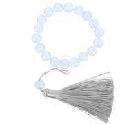AMUSLESUR Bracelet de Prière Pompon Chic et Délicat en Perles de Verre Confortable à Porter pour Prier et Décorer Lors des Fêtes