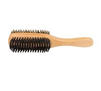 AMUSLESUR Brosse à Barbe Double Face Large en Poils de Sanglier et Nylon, Manche en Bois de Hêtre, Outil de Coiffure pour Hommes, Kit D’Entretien Barbe et Moustache, Nettoyage et Démêlage