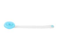 AMUSLESUR Brosse de Bain en Silicone Rotative à 360 Degrés Long Manche Bleu, Facile à Utiliser Bain des Adultes Nettoyage des Zones Difficiles D'accès