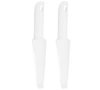 AMUSLESUR Brosse de Nettoyage la Plupart des Surfaces pour Nettoyer 2pcs en Plastique Blanche pour Essorer la Serpillière Plate, Facile à Utiliser et Gain de Place