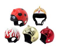 AMUSLESUR Casques de Poules Amusants en Plastique, Lot de 5 Pièces, Design Compact et Sécurisé, Accessoires Pratiques pour Poules de Compagnie