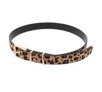 AMUSLESUR Ceinture Ajustable Léopard pour Femme en Cuir Synthétique 105 CM pour Sorties et Bureaux