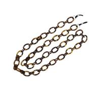 AMUSLESUR Chaîne pour Lunettes en Acrylique Couleur Écaille Chic et Confortable, Lanière Anti-perte Pratique pour Porter Masque ou Lunettes Quotidien