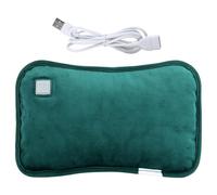 AMUSLESUR Chaufferette Main Électrique USB Rechargeable Niveaux de Température Verte Bouillotte sans Eau Portable Douce et Hypoallergénique Poche Chauffante Compacte pour Hiver