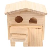AMUSLESUR Chinchilla Cage Rat House Double Deck Hamster Castle Platform Enclos Tunnel pour Hamster Petite Maison Animaux