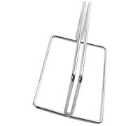 AMUSLESUR Clip de Panneau Pratique en Acier Argenté pour Bureau, Serrage Ferme sans Perçage, Compatible Écrans Mobiles de 4mm, pour Bureaux d'entreprise et Salles D'examen