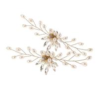 AMUSLESUR Clips à Chaussures Strass pour Mariage en Or, 2 Pièces, Embellissement Élégant en Alliage de Zinc et Plastique, Accessoires Délicats pour Look Bridal